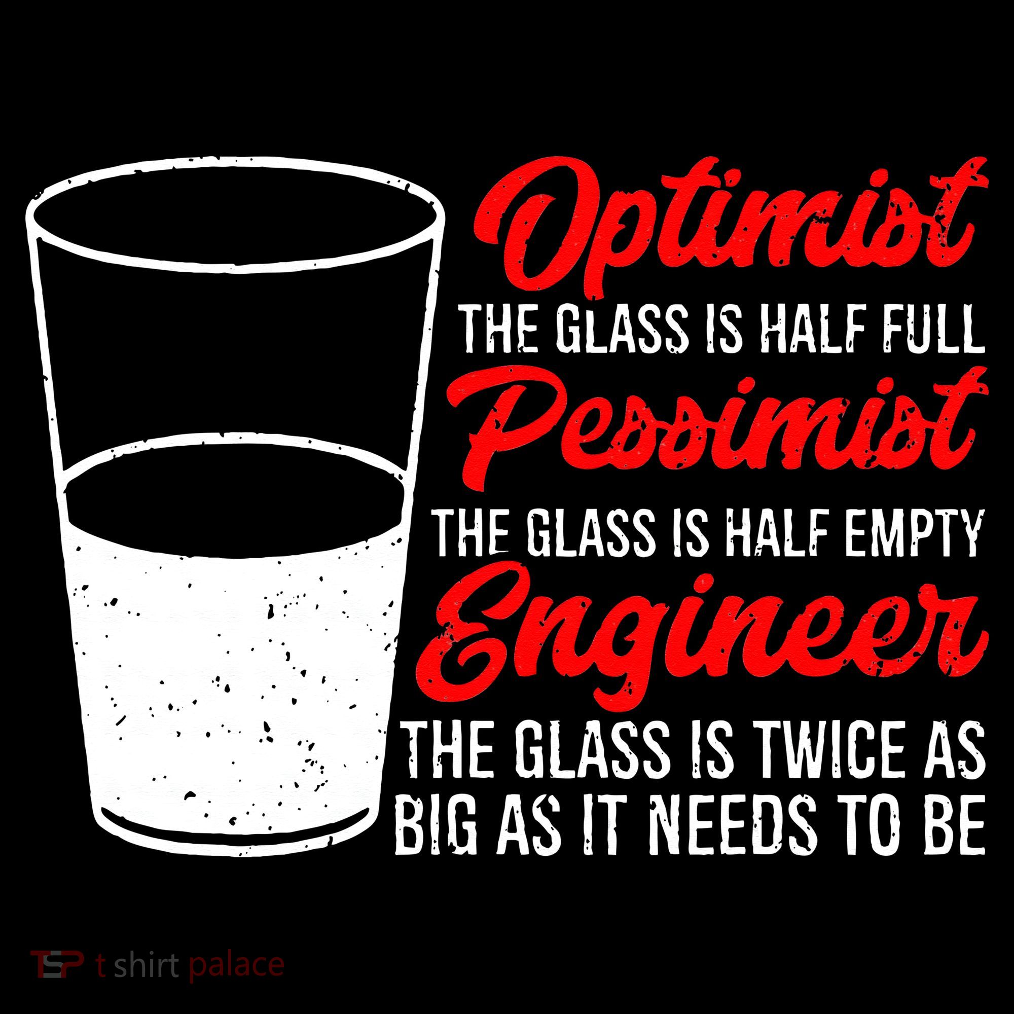Funny Engineer Optimist Pessimist Glass Engineer Visor