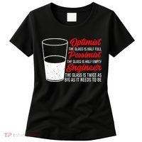Funny Engineer Optimist Pessimist Glass Engineer Women's T-Shirt thumb 0
