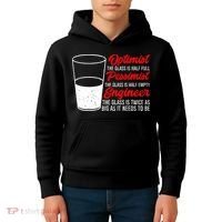 Funny Engineer Optimist Pessimist Glass Engineer Kids Hoodie thumb 4