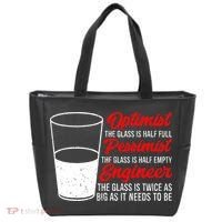Funny Engineer Optimist Pessimist Glass Engineer Tote Bag thumb 0