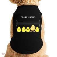 Funny Easter Police Line Up Chicks S Doggie Tank thumb 0