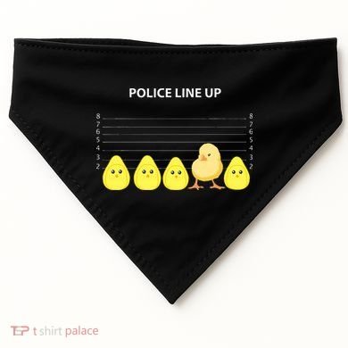 Funny Easter Police Line Up Chicks S USA-Made Doggie Bandana