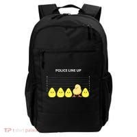 Funny Easter Police Line Up Chicks S Backpack thumb 0