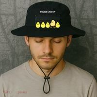Funny Easter Police Line Up Chicks S Bucket Hat thumb 2