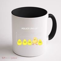 Funny Easter Police Line Up Chicks S Coffee Mug thumb 1