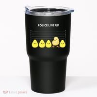 Funny Easter Police Line Up Chicks S Tumbler thumb 0
