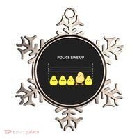 Funny Easter Police Line Up Chicks S Ornament thumb 0