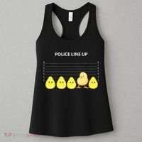 Funny Easter Police Line Up Chicks S Women's Tank Top thumb 3