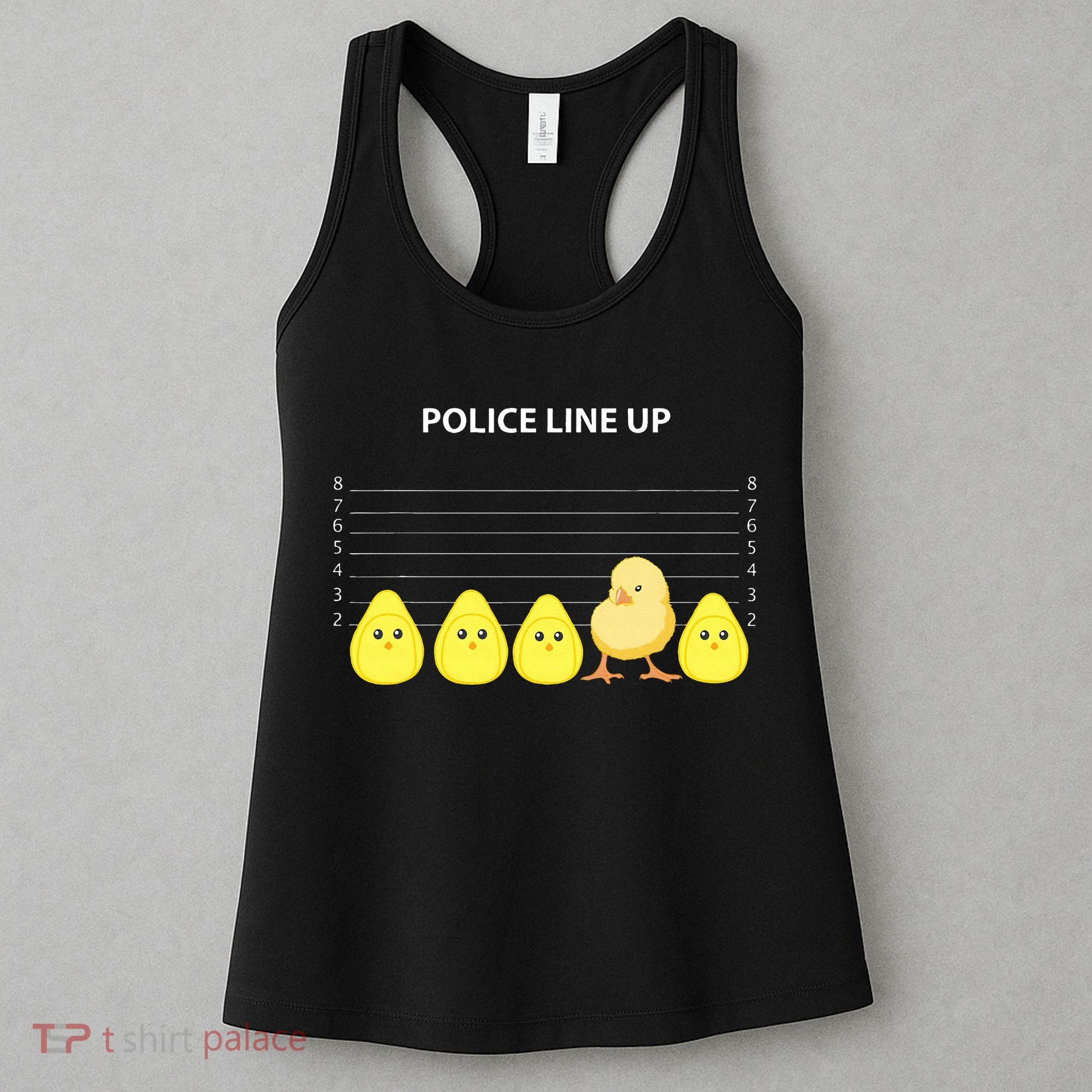 Funny Easter Police Line Up Chicks S Women's Tank Top