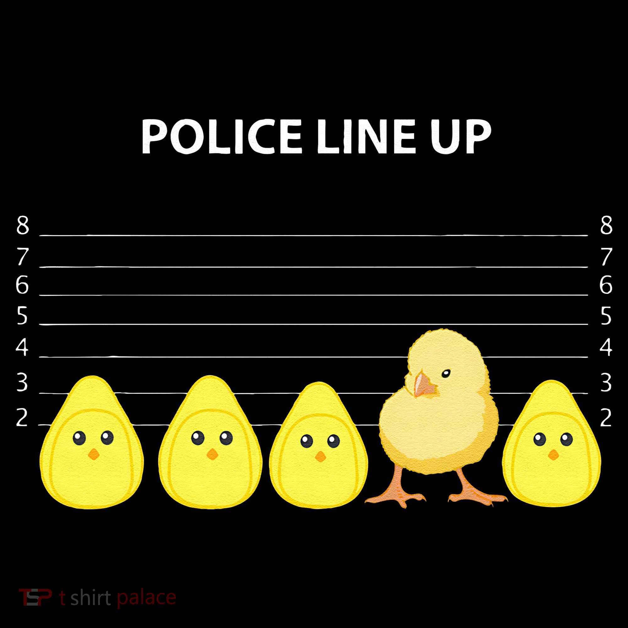 Funny Easter Police Line Up Chicks S Women's Tank Top