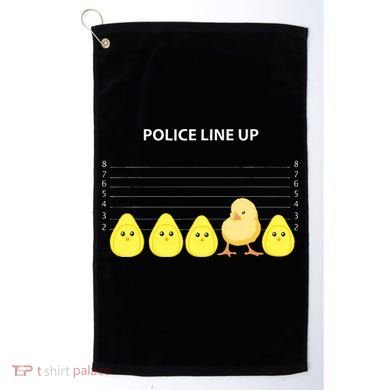Funny Easter Police Line Up Chicks S Golf Towel