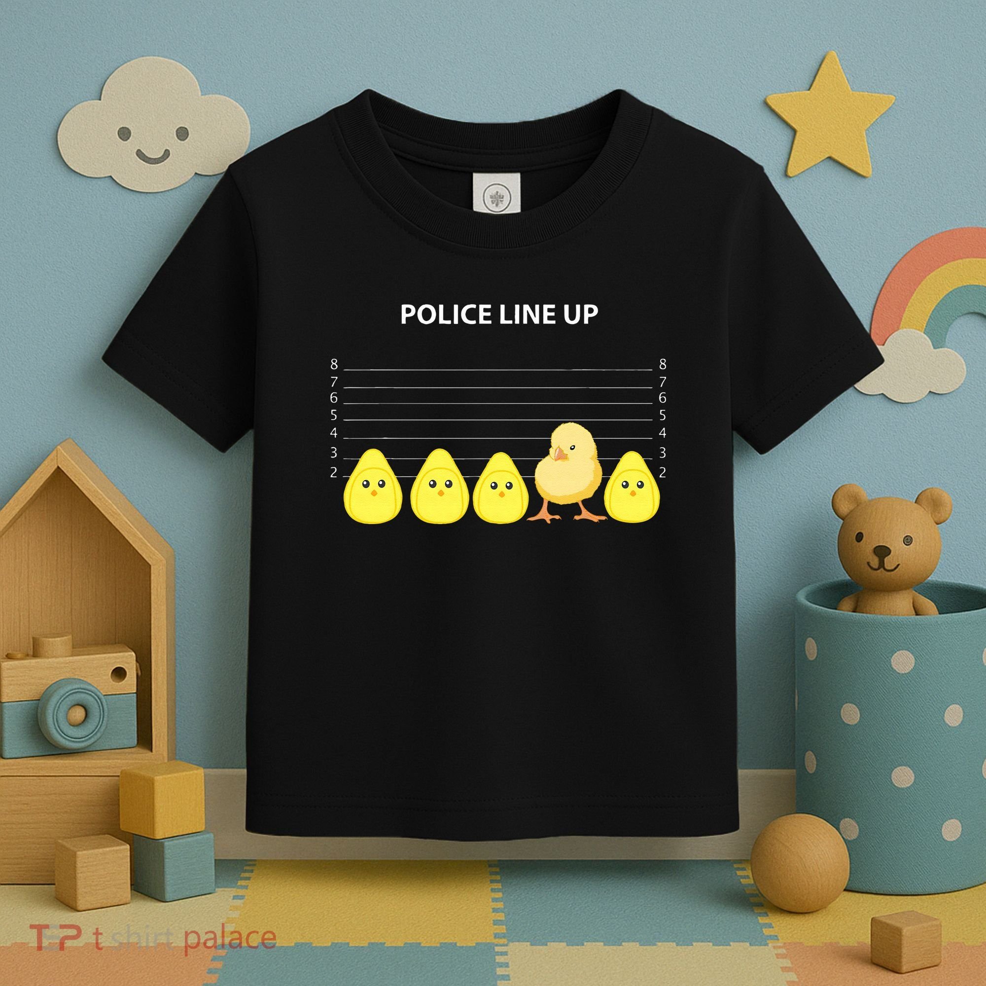 Funny Easter Police Line Up Chicks S Toddler T-Shirt