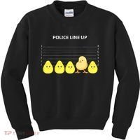 Funny Easter Police Line Up Chicks S Kids Sweatshirt thumb 0