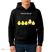 Funny Easter Police Line Up Chicks S Kids Hoodie thumb 4