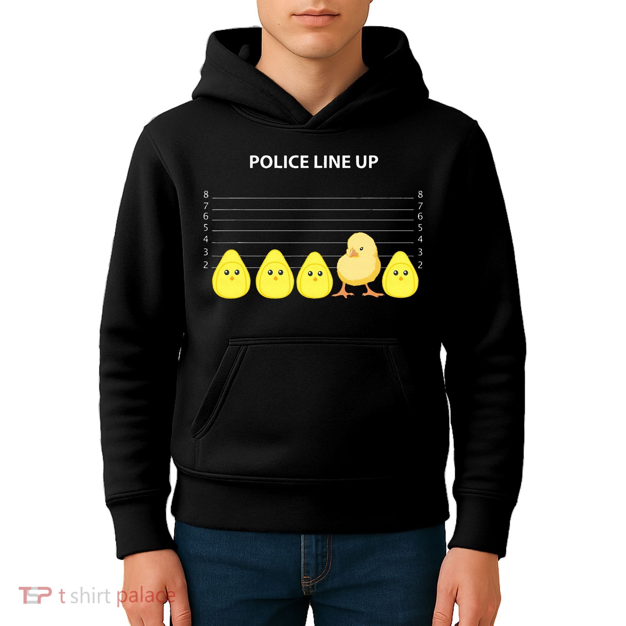 Funny Easter Police Line Up Chicks S Kids Hoodie