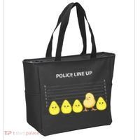 Funny Easter Police Line Up Chicks S Tote Bag thumb 2