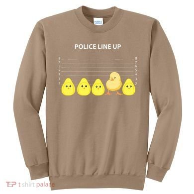 Funny Easter Police Line Up Chicks S Sweatshirt