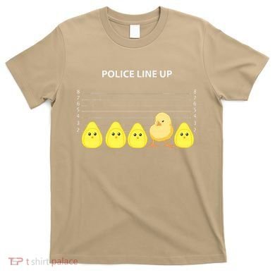 Funny Easter Police Line Up Chicks S T-Shirt