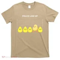 Funny Easter Police Line Up Chicks S T-Shirt thumb 0