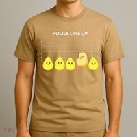 Funny Easter Police Line Up Chicks S T-Shirt thumb 3