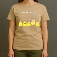 Funny Easter Police Line Up Chicks S T-Shirt thumb 4