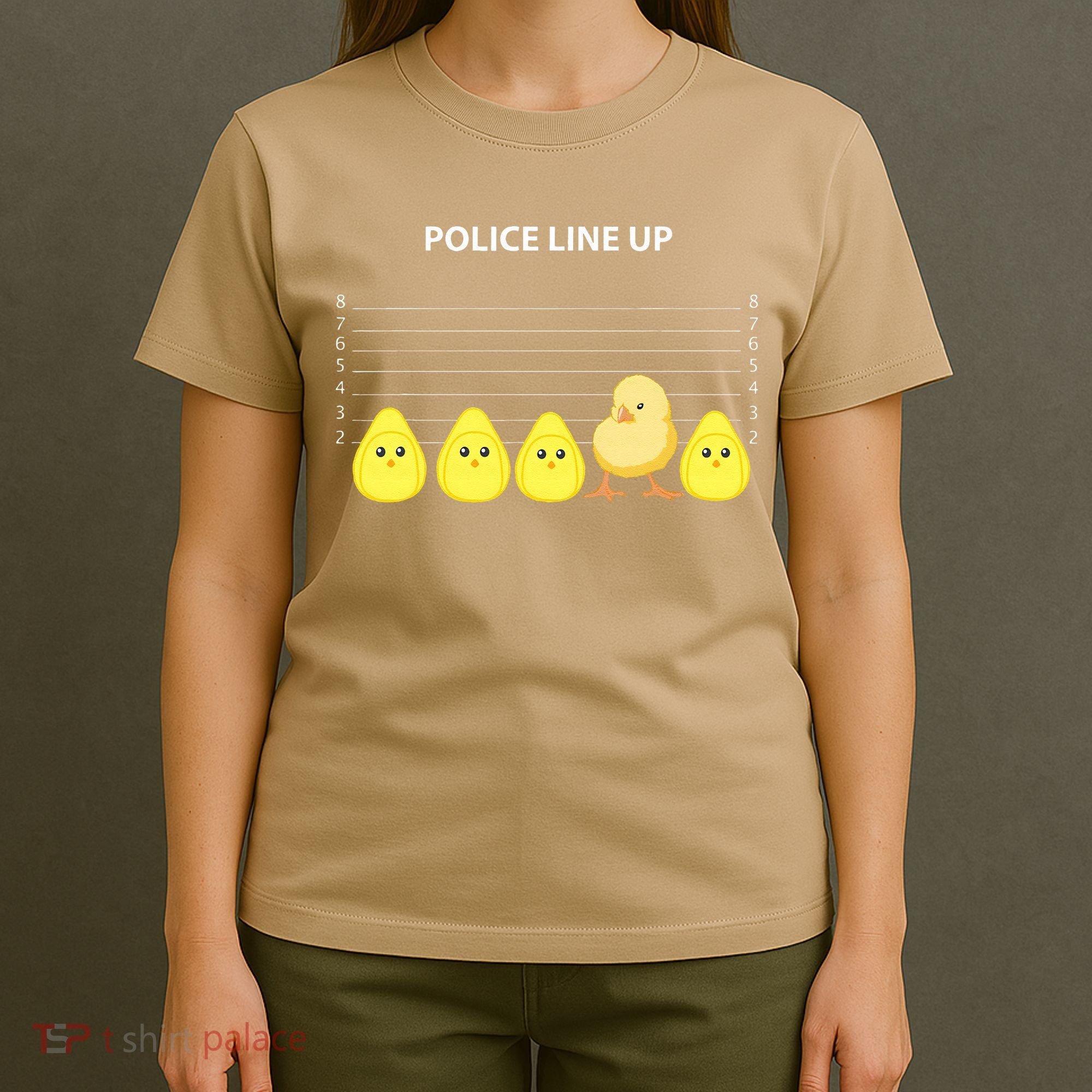 Funny Easter Police Line Up Chicks S T-Shirt