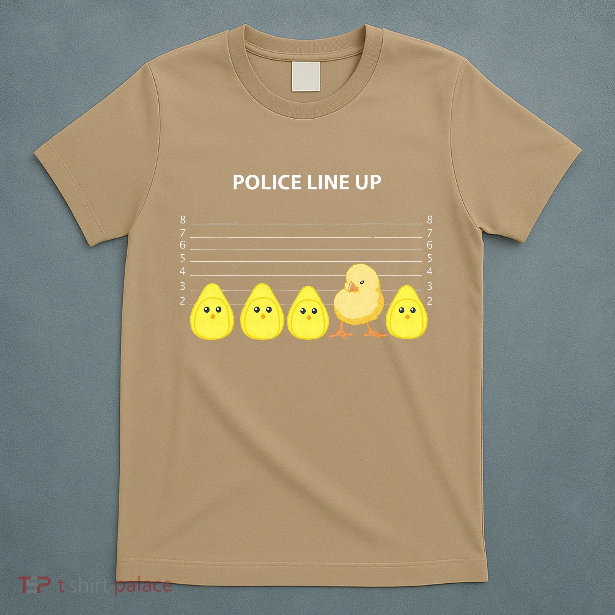 Funny Easter Police Line Up Chicks S T-Shirt