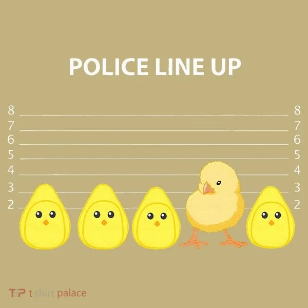 Funny Easter Police Line Up Chicks S T-Shirt