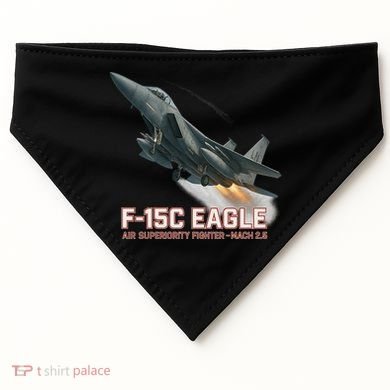 F-15C Eagle Poster – High-Speed Air Superiority Jet Design USA-Made Doggie Bandana