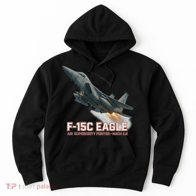 F-15C Eagle Poster – High-Speed Air Superiority Jet Design Hoodie
