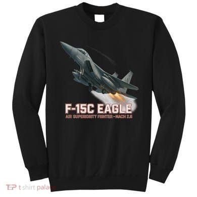 F-15C Eagle Poster – High-Speed Air Superiority Jet Design Sweatshirt
