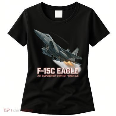 F-15C Eagle Poster – High-Speed Air Superiority Jet Design Women's T-Shirt