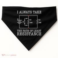 Funny Engineer Path Of Least Resistance USA-Made Doggie Bandana thumb 0