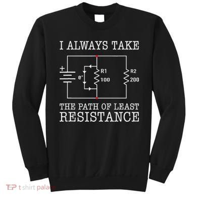 Funny Engineer Path Of Least Resistance Sweatshirt