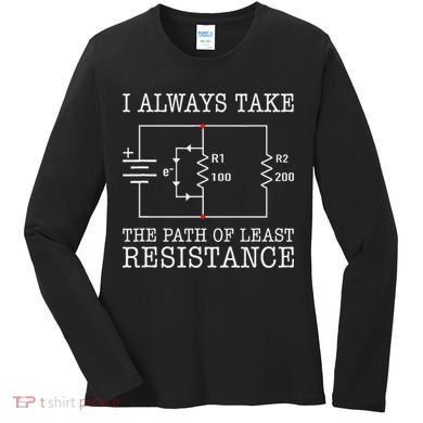 Funny Engineer Path Of Least Resistance Women's Long Sleeve Shirt
