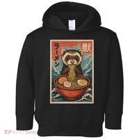 Ferret Eating Ramen Kawaii Anime Pet Lover  Toddler Hoodie thumb 0