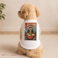 Ferret Eating Ramen Kawaii Anime Pet Lover  Doggie Tank thumb 2
