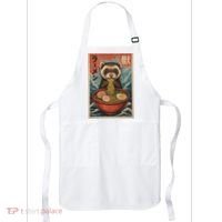 Ferret Eating Ramen Kawaii Anime Pet Lover  Apron thumb 0