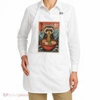 Ferret Eating Ramen Kawaii Anime Pet Lover  Apron thumb 2