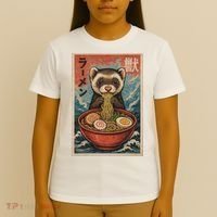 Ferret Eating Ramen Kawaii Anime Pet Lover  T-Shirt thumb 4
