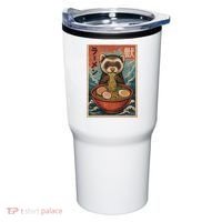 Ferret Eating Ramen Kawaii Anime Pet Lover  Tumbler thumb 0