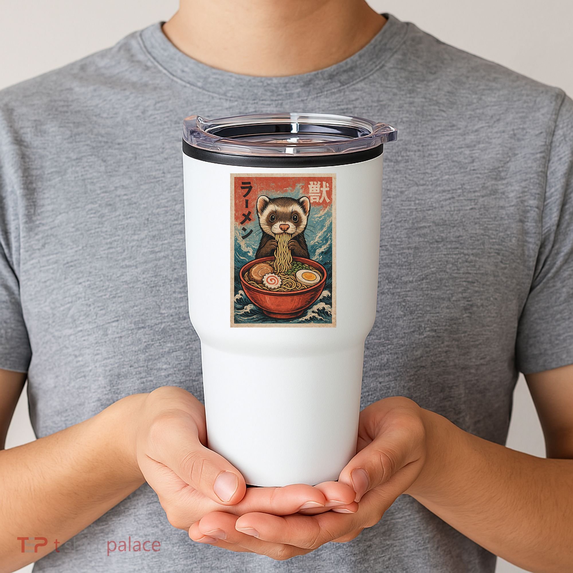 Ferret Eating Ramen Kawaii Anime Pet Lover  Tumbler