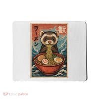 Ferret Eating Ramen Kawaii Anime Pet Lover  Mousepad thumb 0