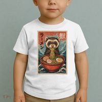 Ferret Eating Ramen Kawaii Anime Pet Lover  Toddler T-Shirt thumb 2