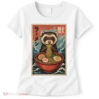 Ferret Eating Ramen Kawaii Anime Pet Lover  Women's T-Shirt thumb 0