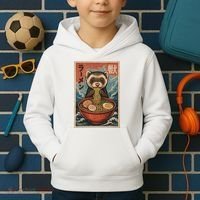 Ferret Eating Ramen Kawaii Anime Pet Lover  Kids Hoodie thumb 2