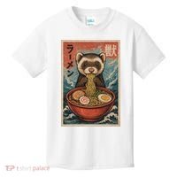 Ferret Eating Ramen Kawaii Anime Pet Lover  Kids T-Shirt thumb 0