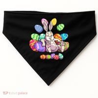 Funny Easter rabbit Easter Bunny USA-Made Doggie Bandana thumb 0