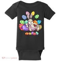 Funny Easter rabbit Easter Bunny Baby Bodysuit thumb 0