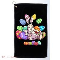 Funny Easter rabbit Easter Bunny Golf Towel thumb 0